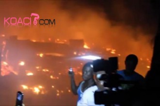 Ghana : Les flammes dévastent le bidonville ''Abuja'' 